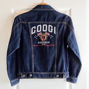 Coogi Australia Embroidered Blue Denim Jean Jacket